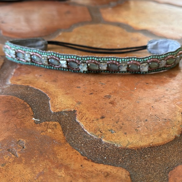 Soft Headband with beads, quartz and crystals - Picture 6 of 6